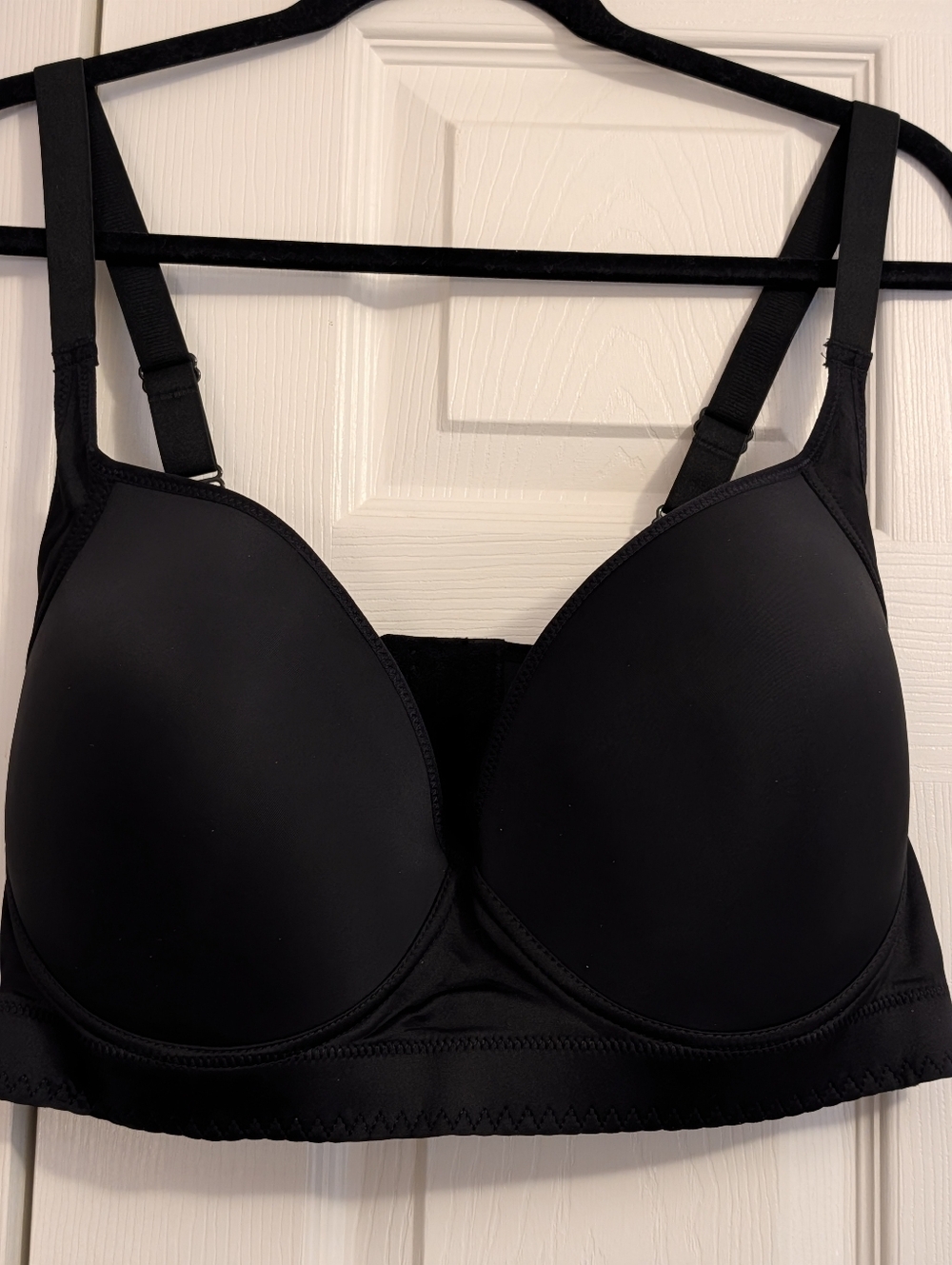 Shapedly Everyday Smooth Full-Coverage Black Bra with Support